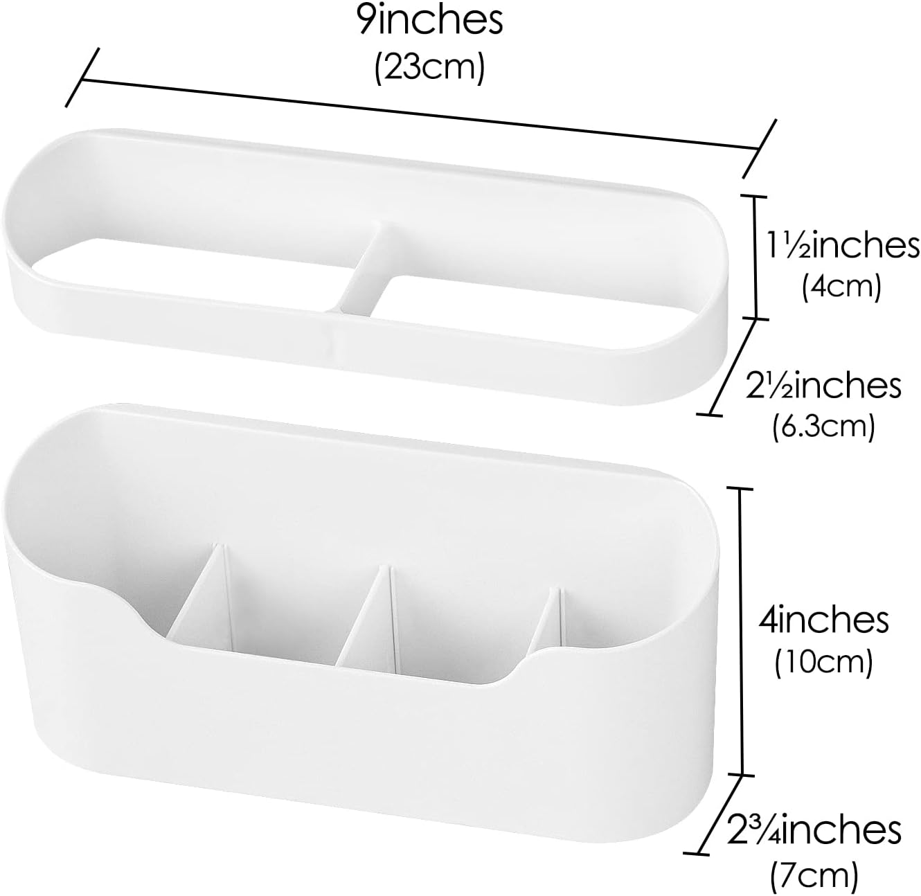White Wall Umbrella Holder With Drip Tray