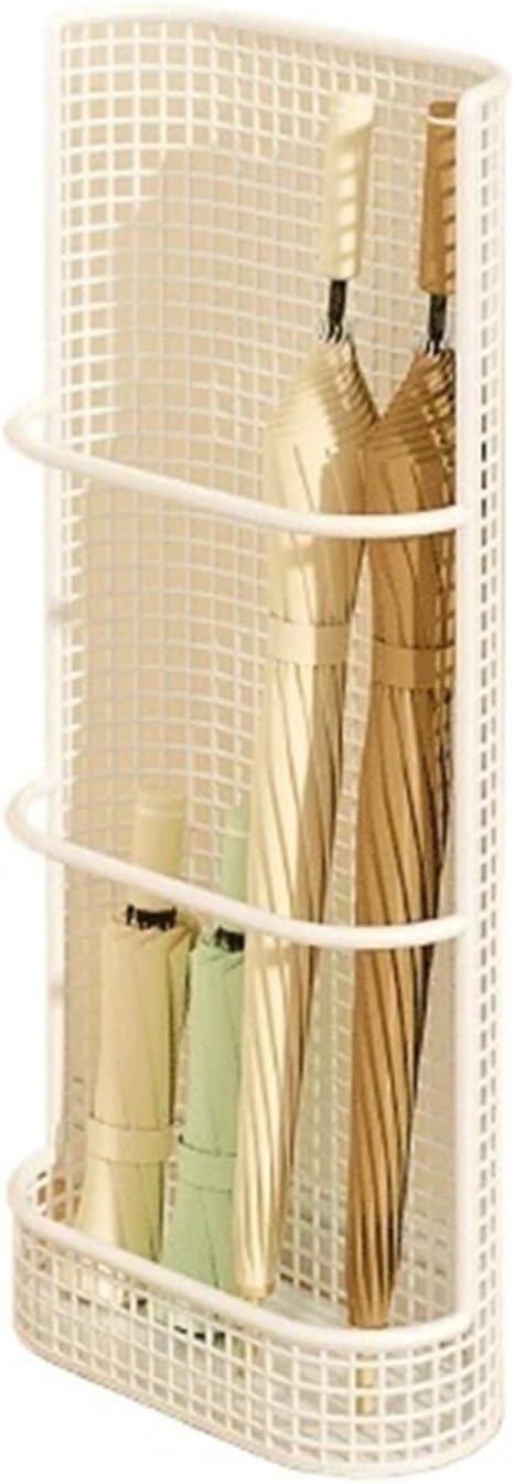 White Small Wall Umbrella Stand With Drain