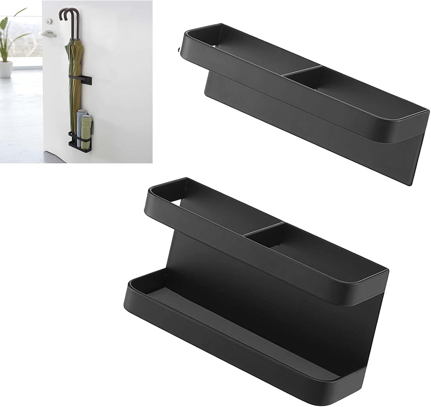 Black Adjustable Wall Mount Umbrella Holder