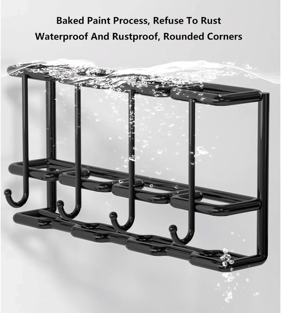 Multi-Compartment Wall Metal Umbrella Holder