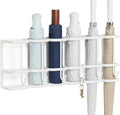 White Metal Wall Entry Umbrella Storage Rack