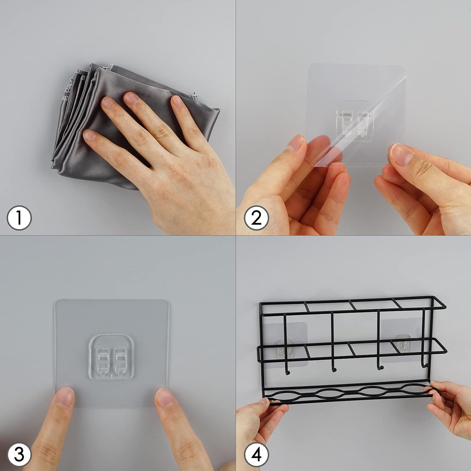 Black Self-Adhesive Wall Umbrella Drain Rack