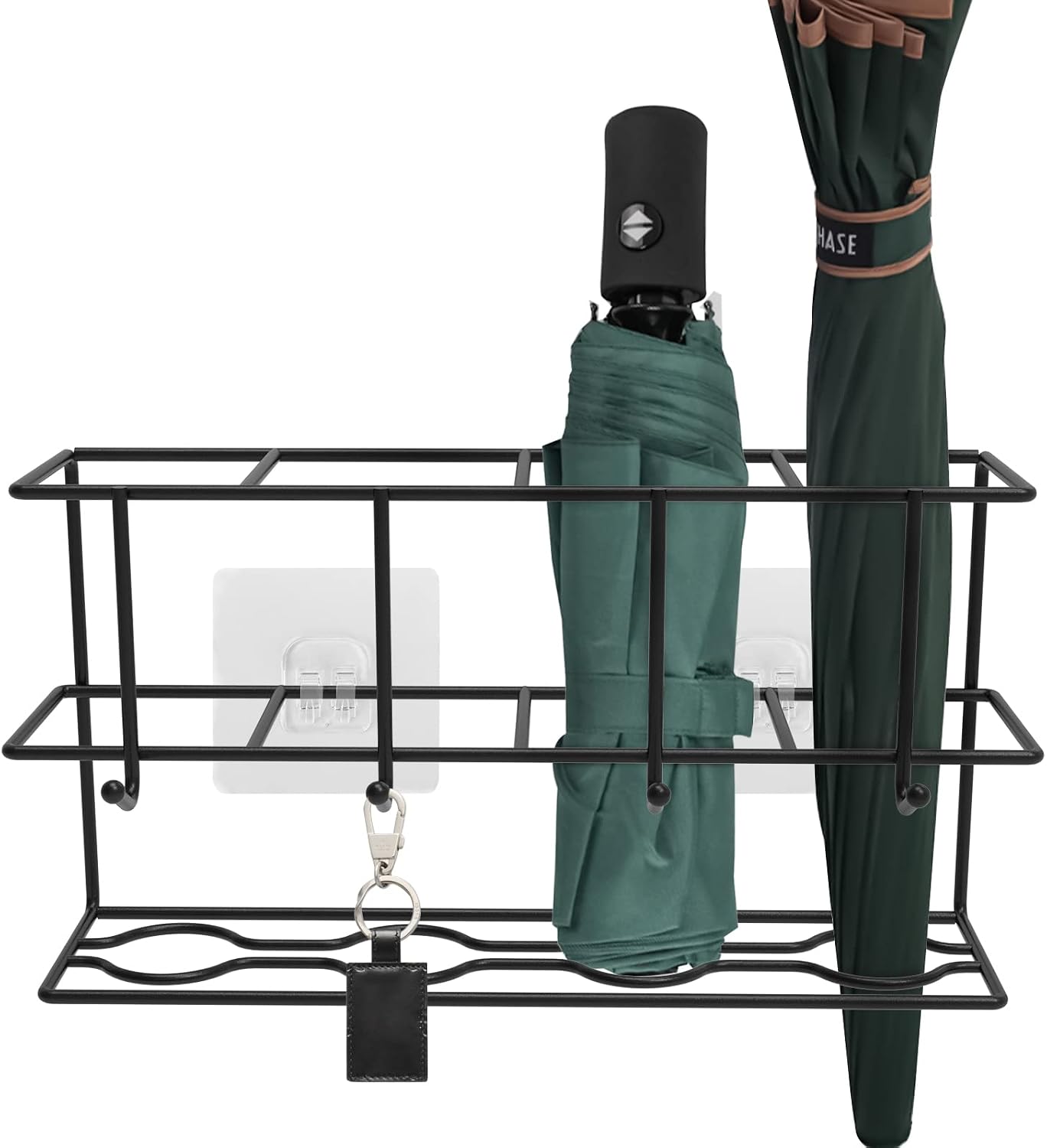 Black Self-Adhesive Wall Umbrella Drain Rack