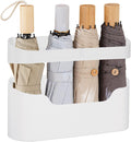 White Wall Umbrella Holder With Drip Tray