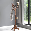 Walnut Tree 8-Hook Freestanding Coat Rack