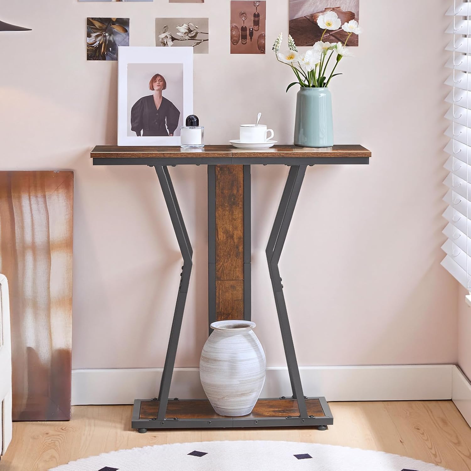 Narrow Storage Console Entryway Table