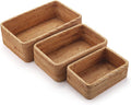 Rattan Fruit Baskets Wicker Storage Stackable Rectangular