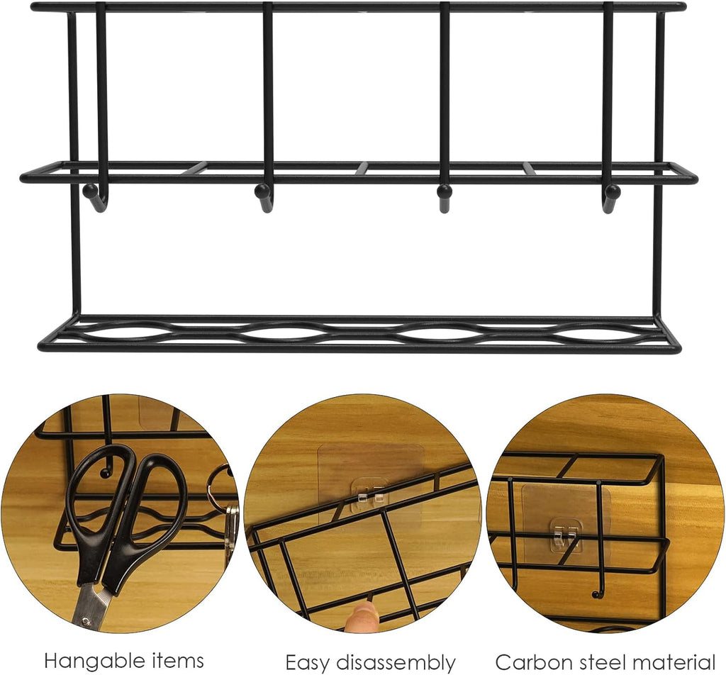 Black Self-Adhesive Wall Umbrella Drain Rack