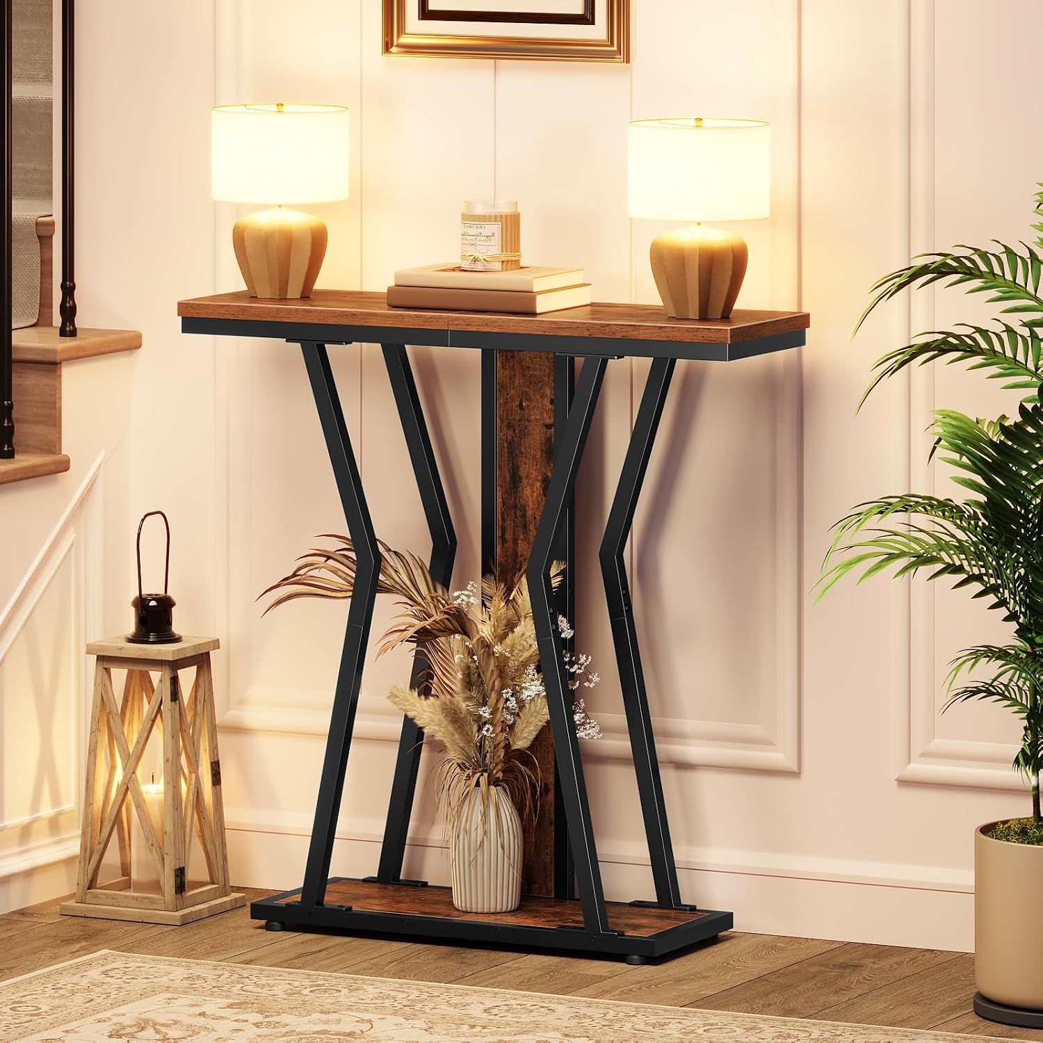 Narrow Storage Console Entryway Table